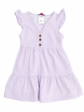 Vince Camuto 3T Girls' Lavender Stripe Tiered Dress